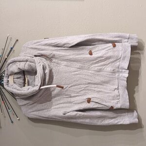 Wanakome Medium Full Size Zip Modal Soft Comfy Pockets Heathered Gray